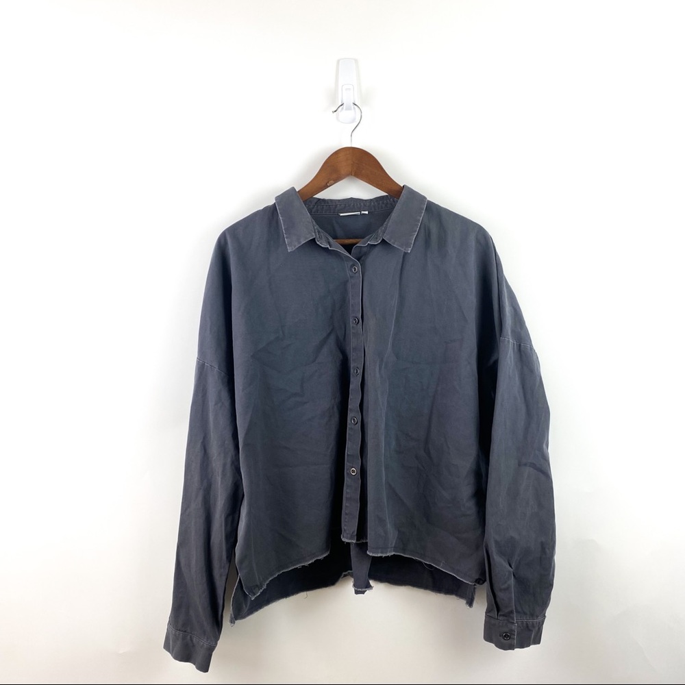 XL Good Luck Gem Gray Button-Down Shirt